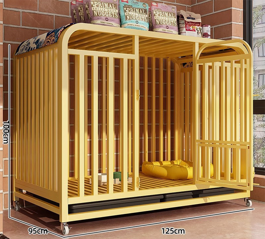 [six-sided square tube thickened] 125cm yellow [with feeding window]