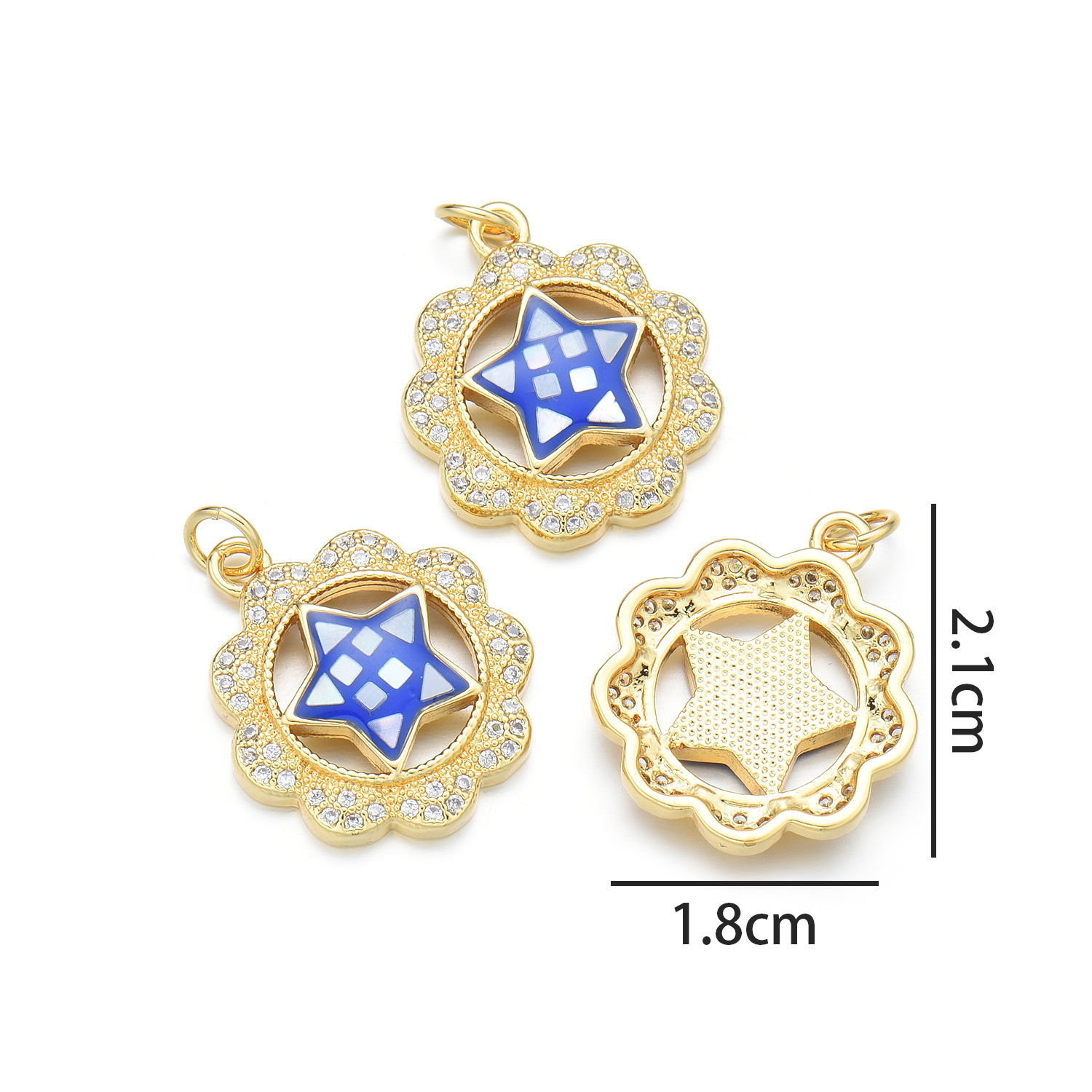 1:Sun Flower Star Pendant (royal blue)