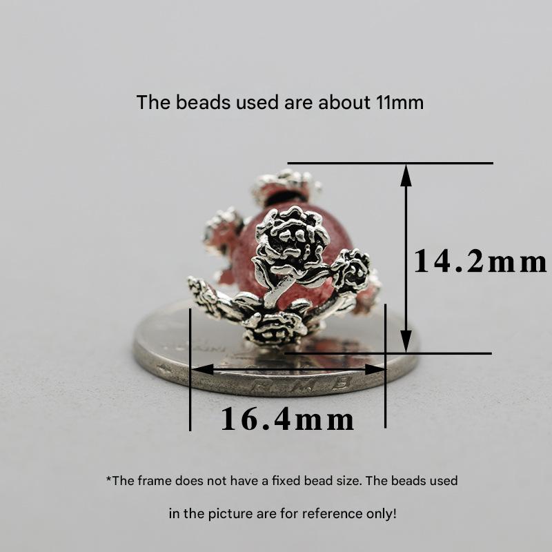 17:Thai silver rose large (without beads) FB0618018