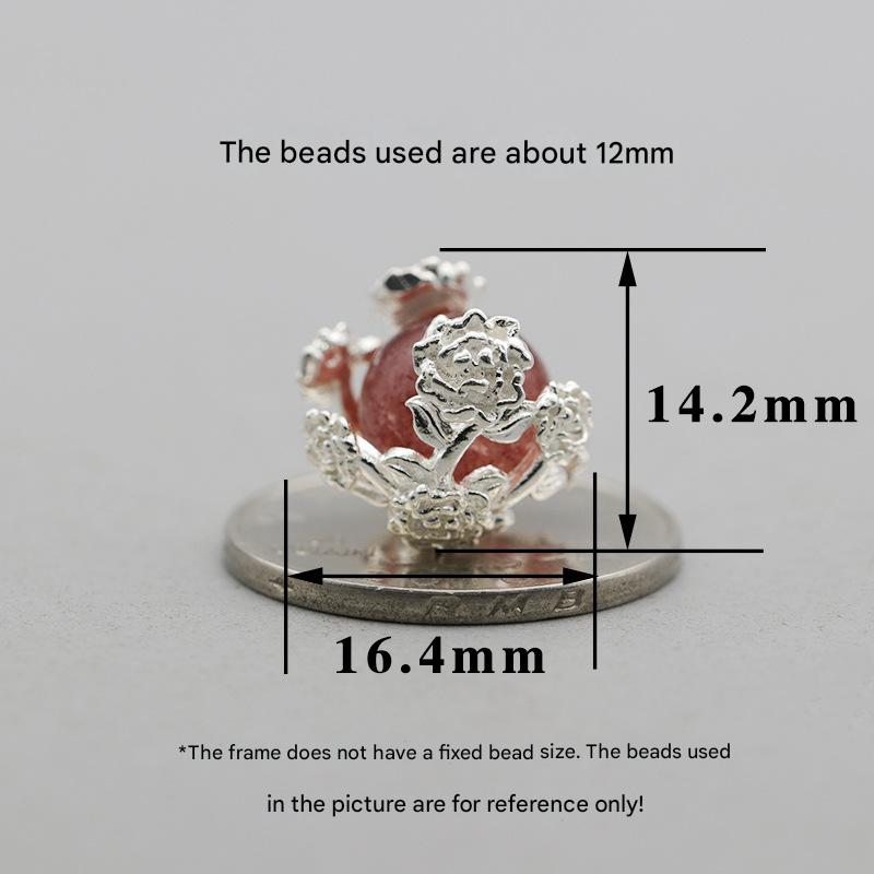 18:Plain silver rose large (without beads) FB0618018