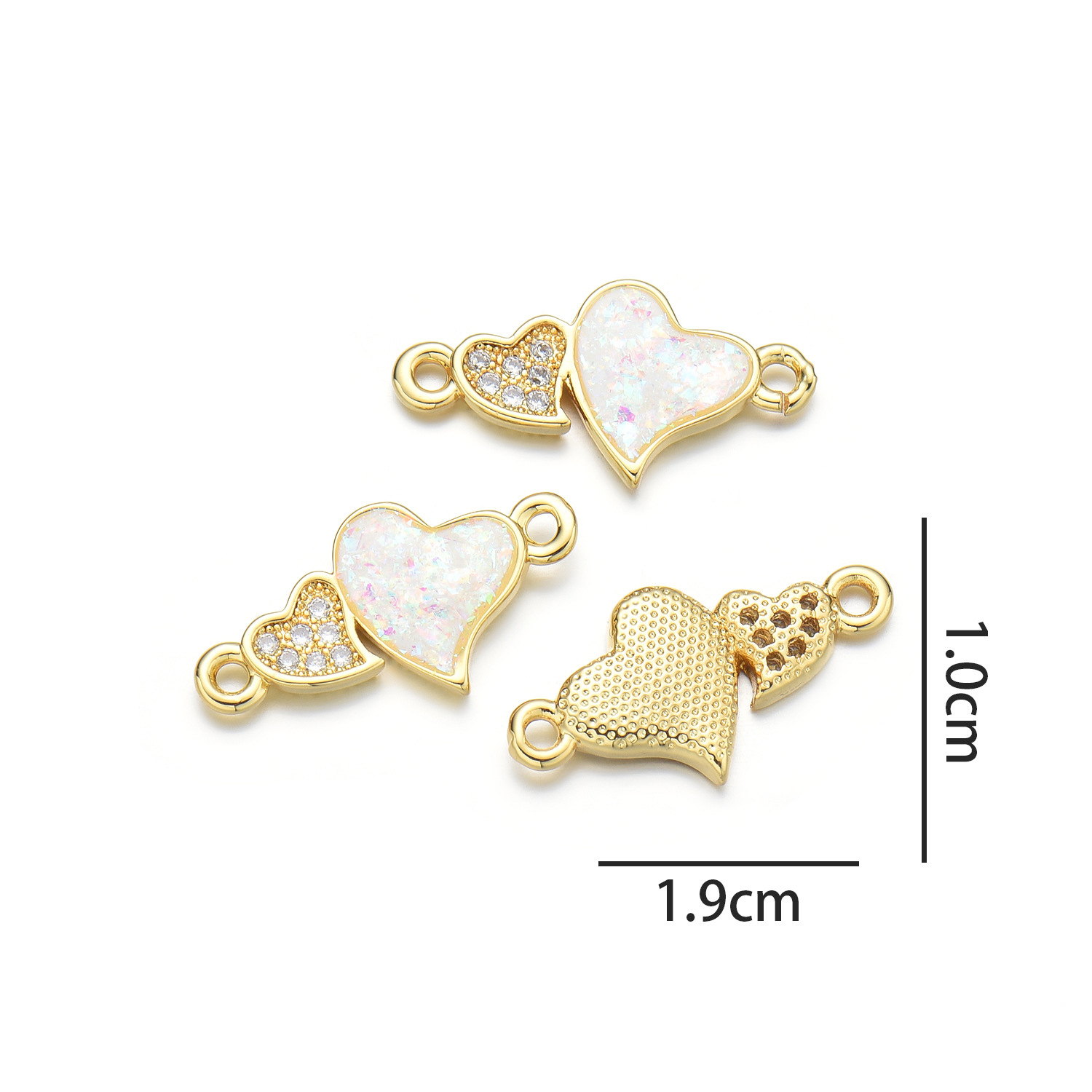 1:Love hand plate (colorful pink opal)