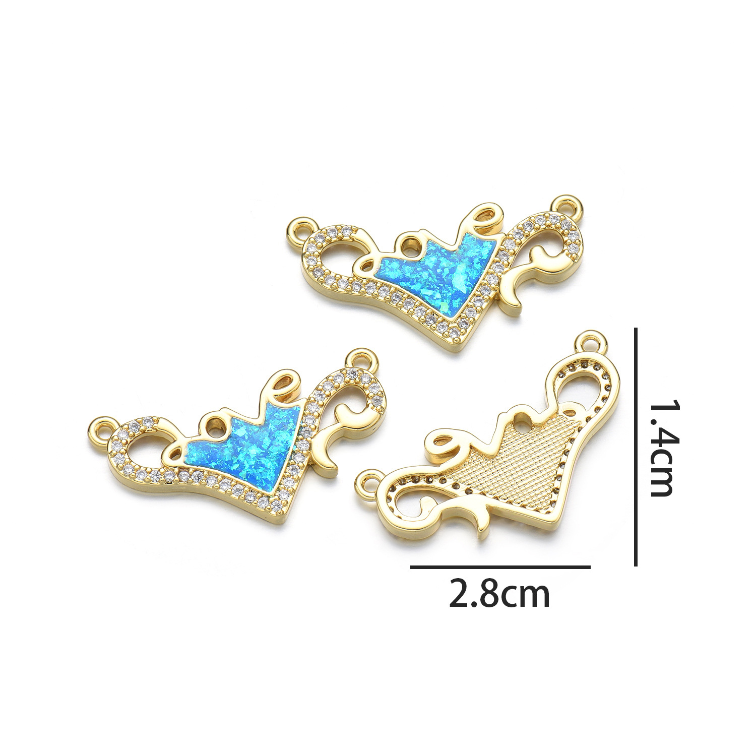 5:Love hand sign (Peacock Blue Opal)