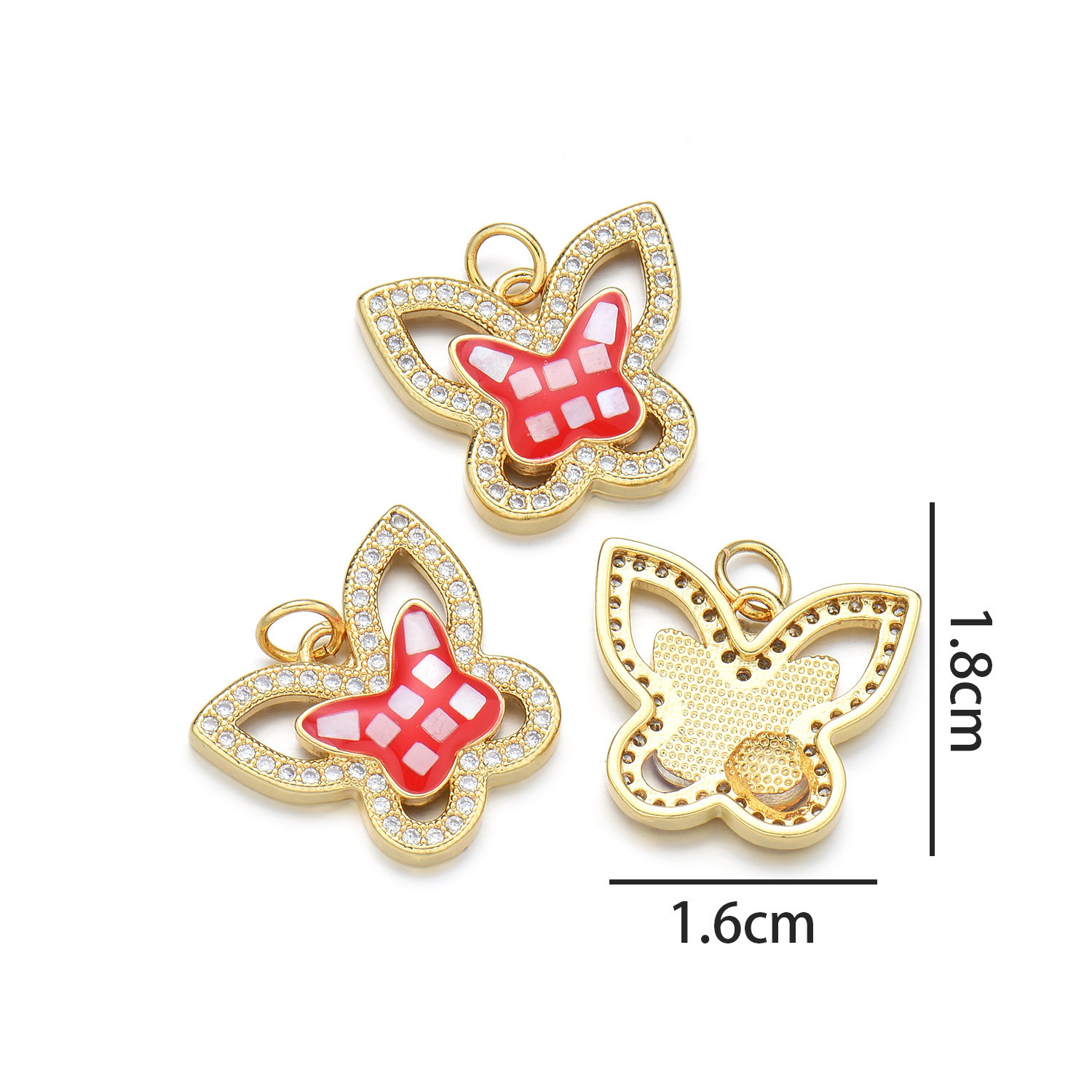 1:Butterfly Pendant (Red)
