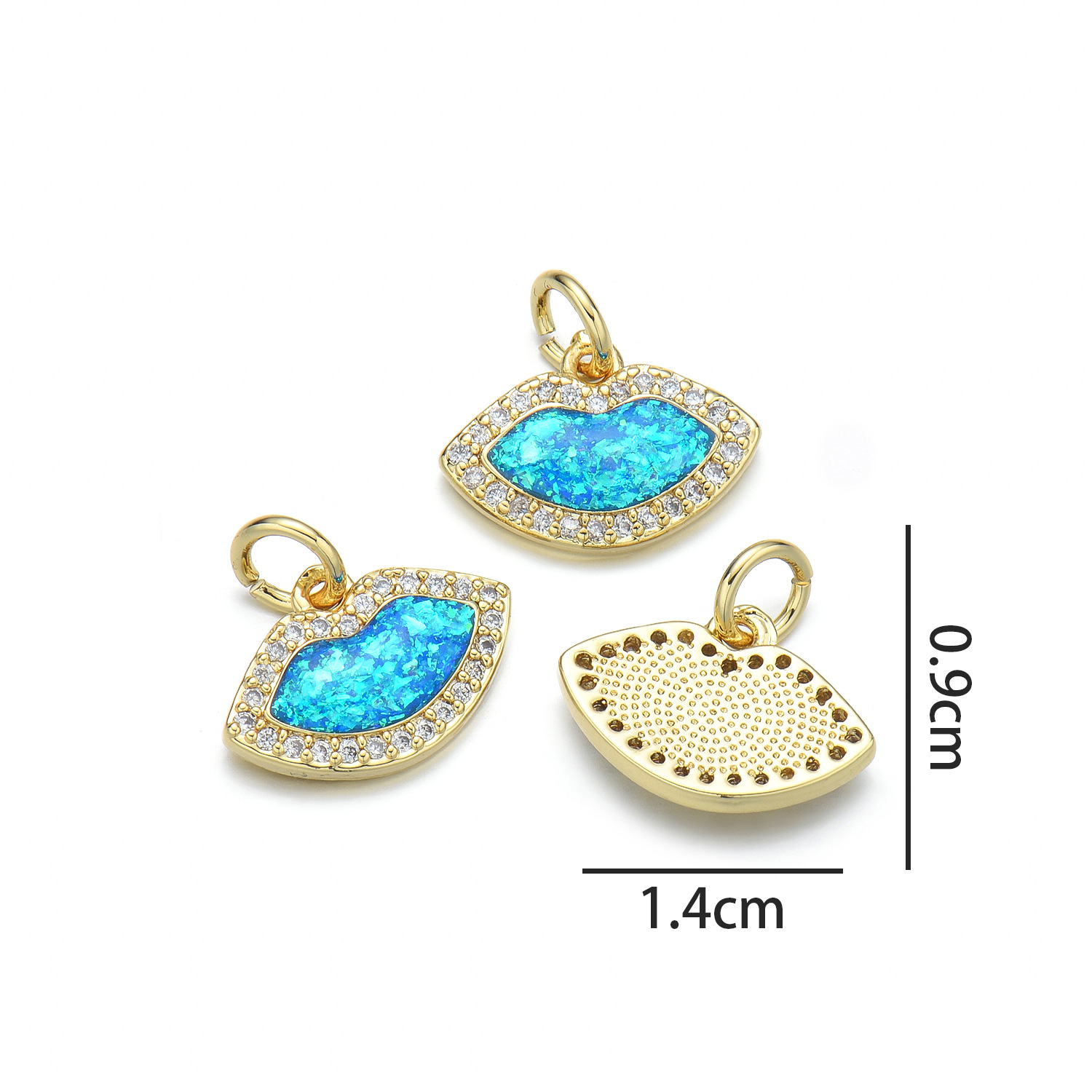 2:Small lips (Peacock Blue Opal)