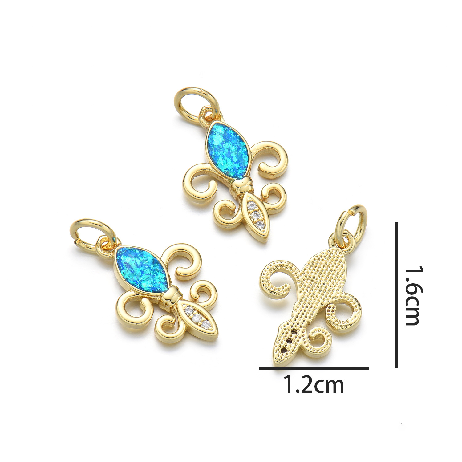 6:Hanging Iris (Peacock Blue Opal)