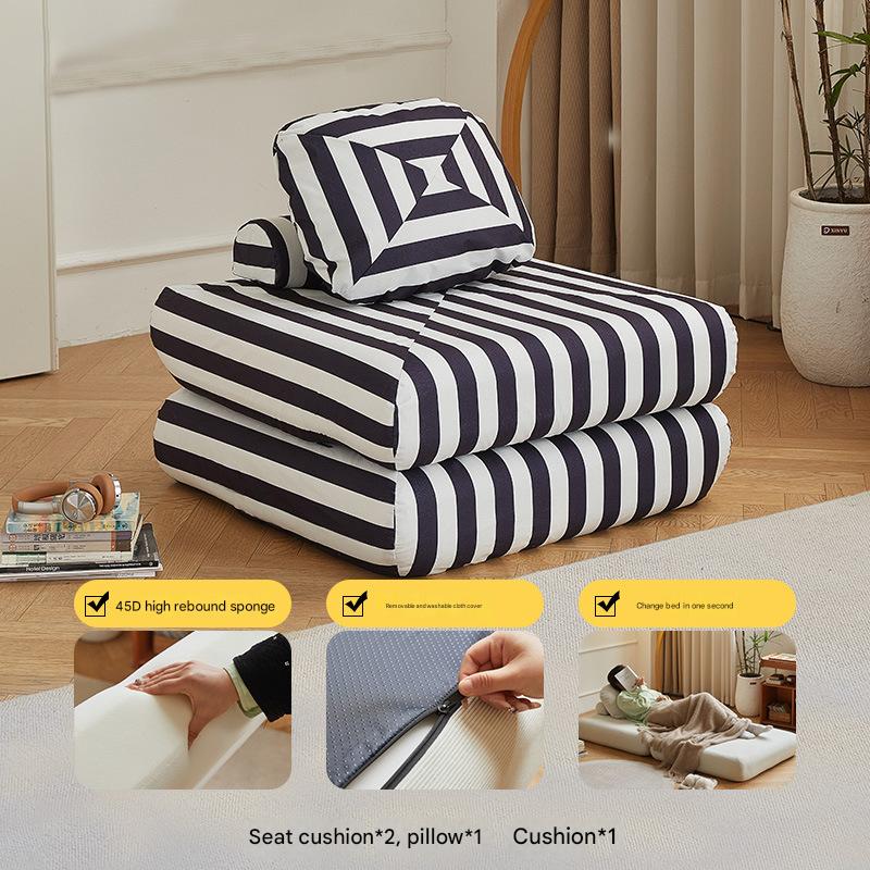 Black and white pattern technical velvet mochi sofa