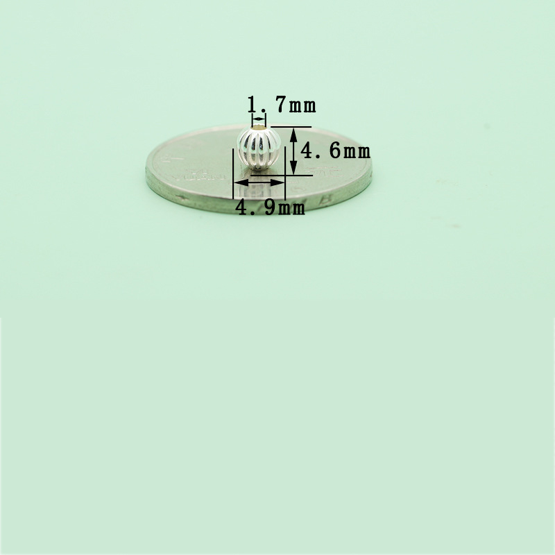 9:Pumpkin beads * Plain silver 5mm FB0214018