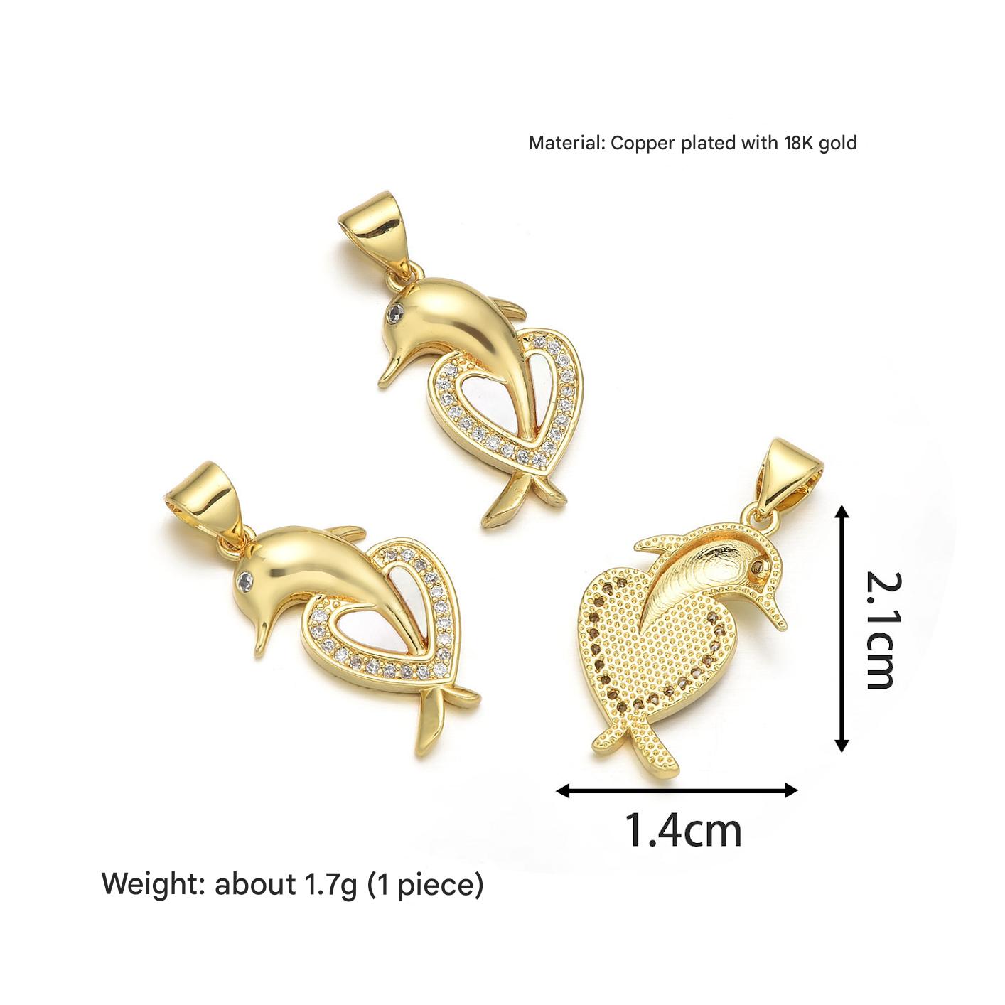 5:Heart dolphin (1 piece)