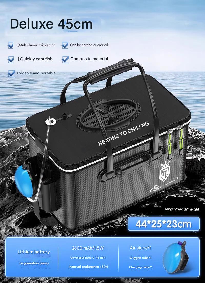 [Quick fish casting   side pocket] 45cm-26L  15h high power oxygen pump