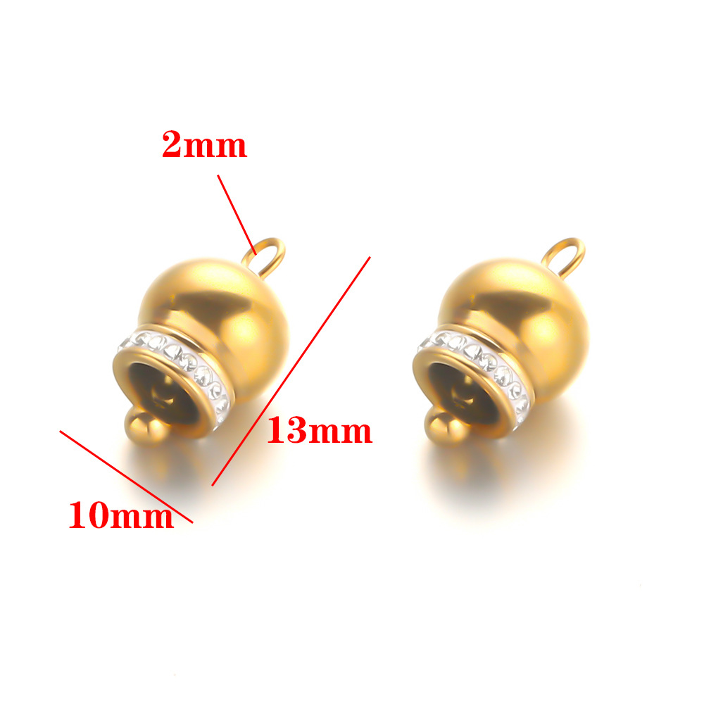 5:Round bells in a single row with diamonds - gold