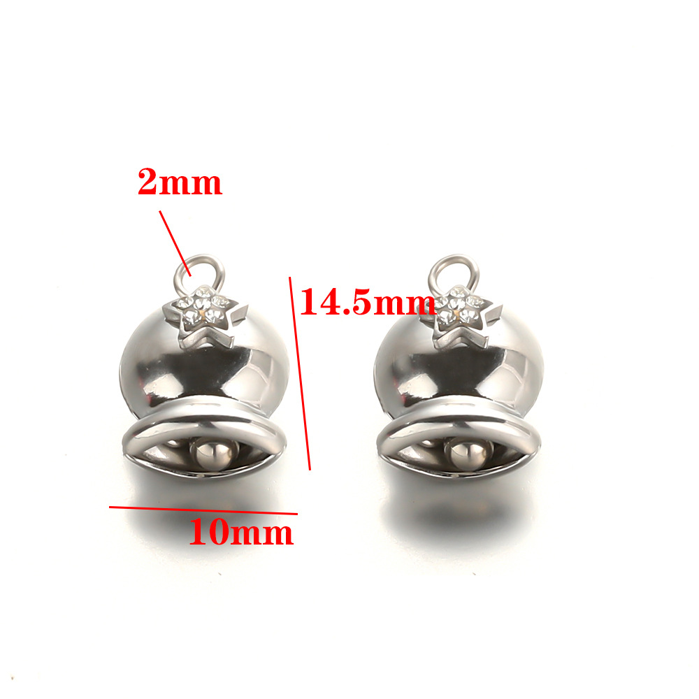 8:Five-pointed star flattened bell - steel color