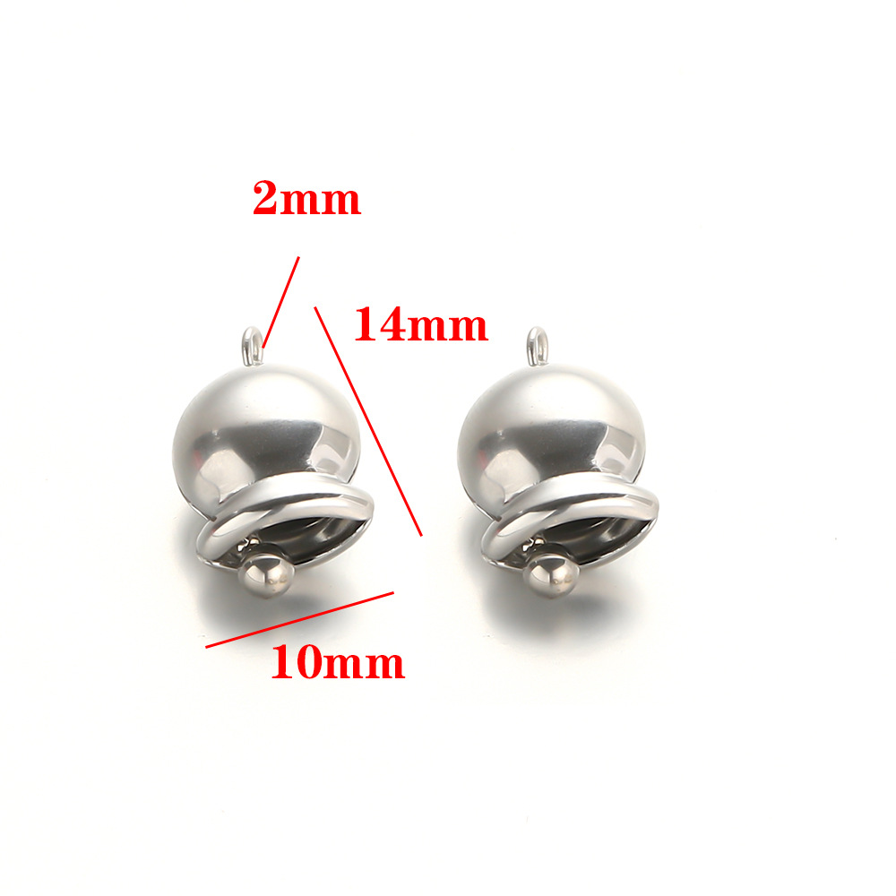 10:Flat and round smooth bell - steel color