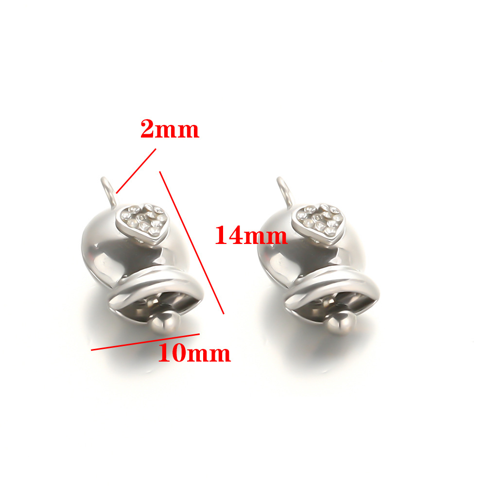 12:Heart-shaped flattened bell - steel color