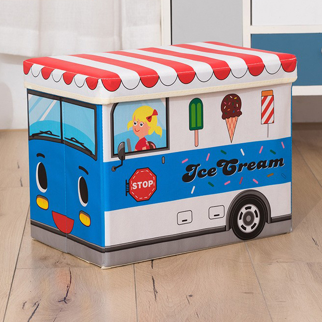 Blue ice cream carriage