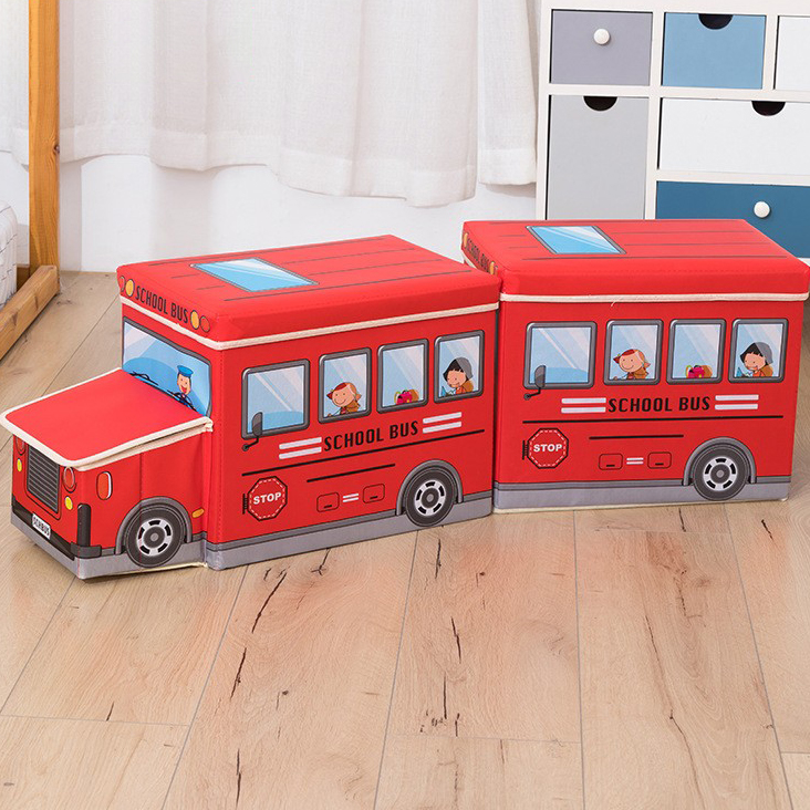 Red school bus combination