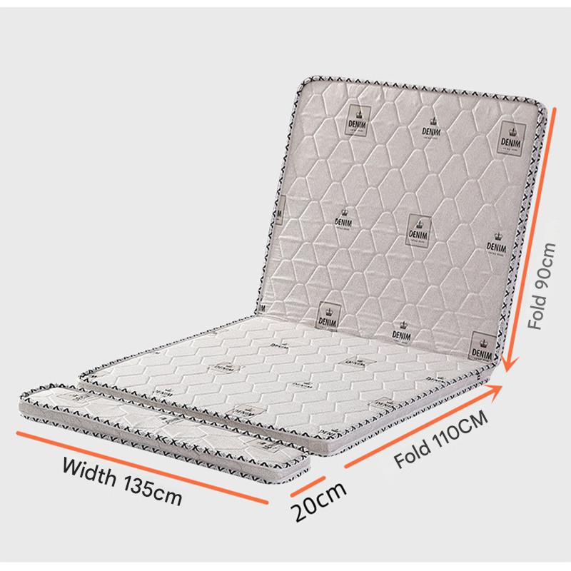 135cm wide folding mattress (single mattress)