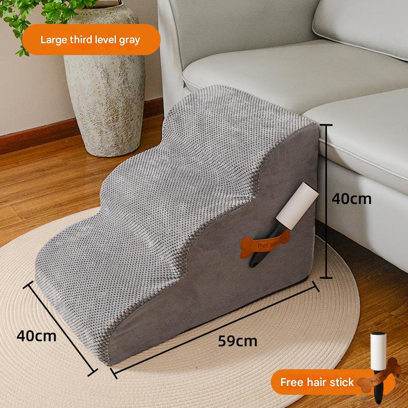 Large three-step staircase - gray 30d sponge