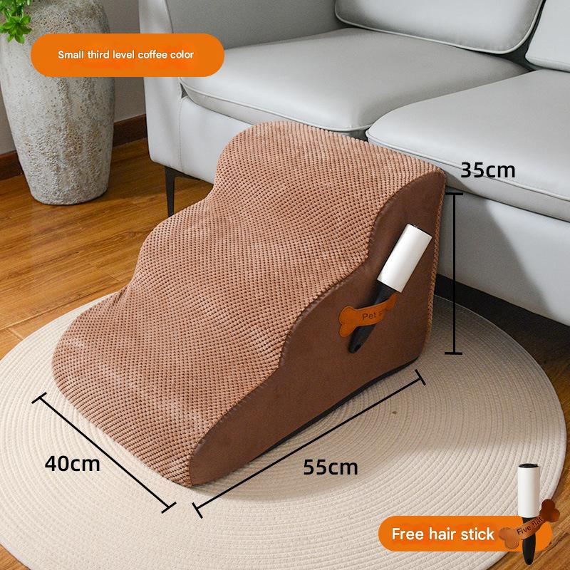 Small three-step staircase - coffee color 30d sponge