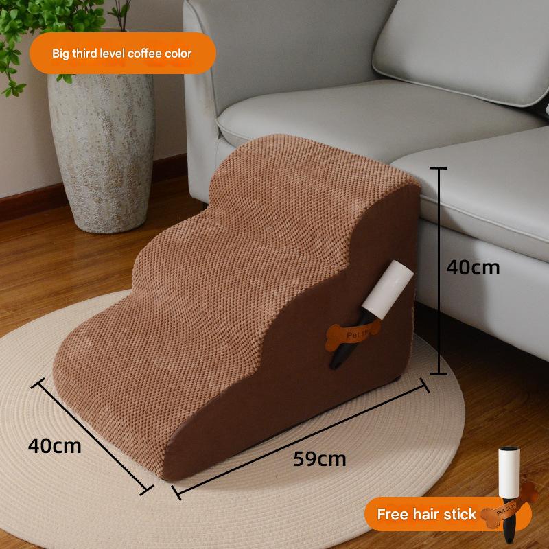 Large three-step staircase - coffee color 30d sponge