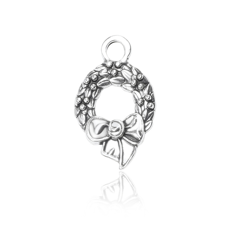 11:1 silver garland plain silver pendant 25*15mm 2.3g