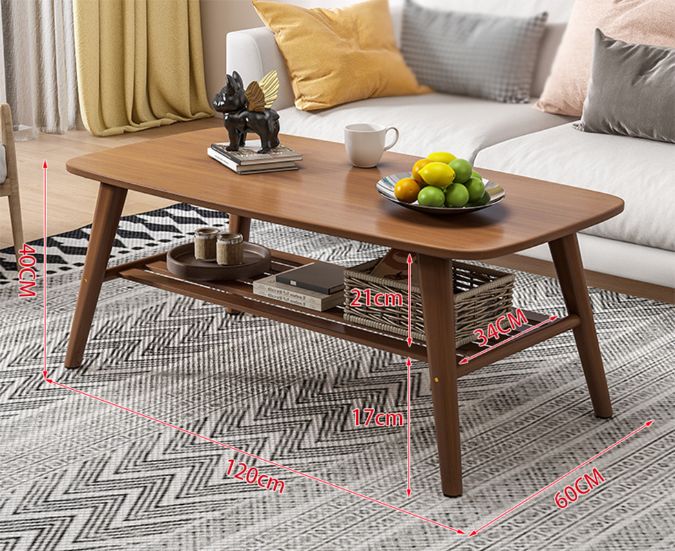 Walnut color double layer 120-60-40