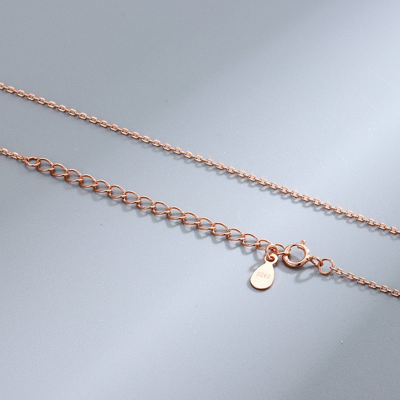 8:XL1002 rose gold cross chain 40 5cm