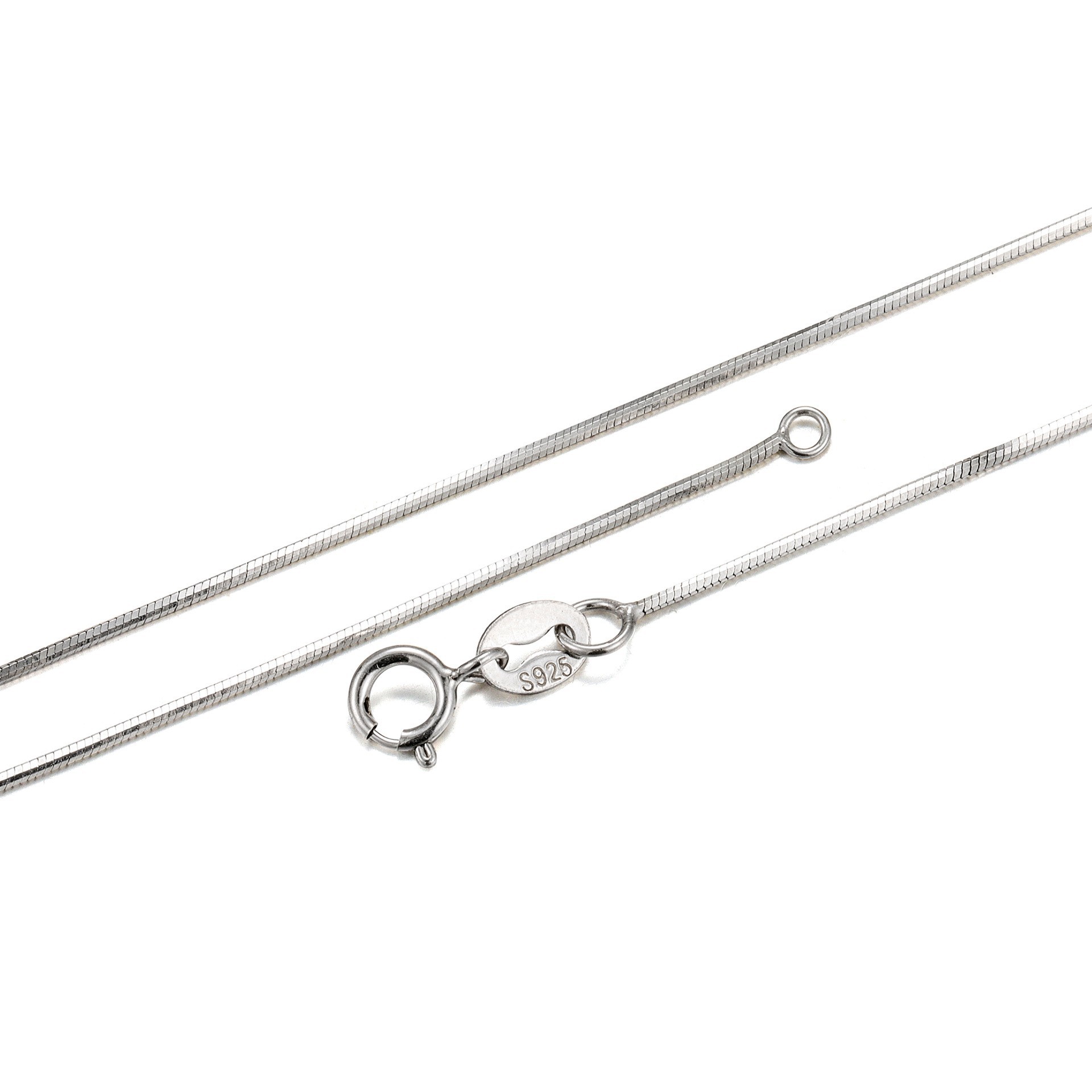 14:XL1004 white gold snake chain 45cm