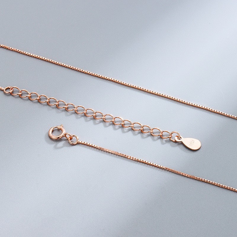 29:Rose gold plated box chain 50 5cm