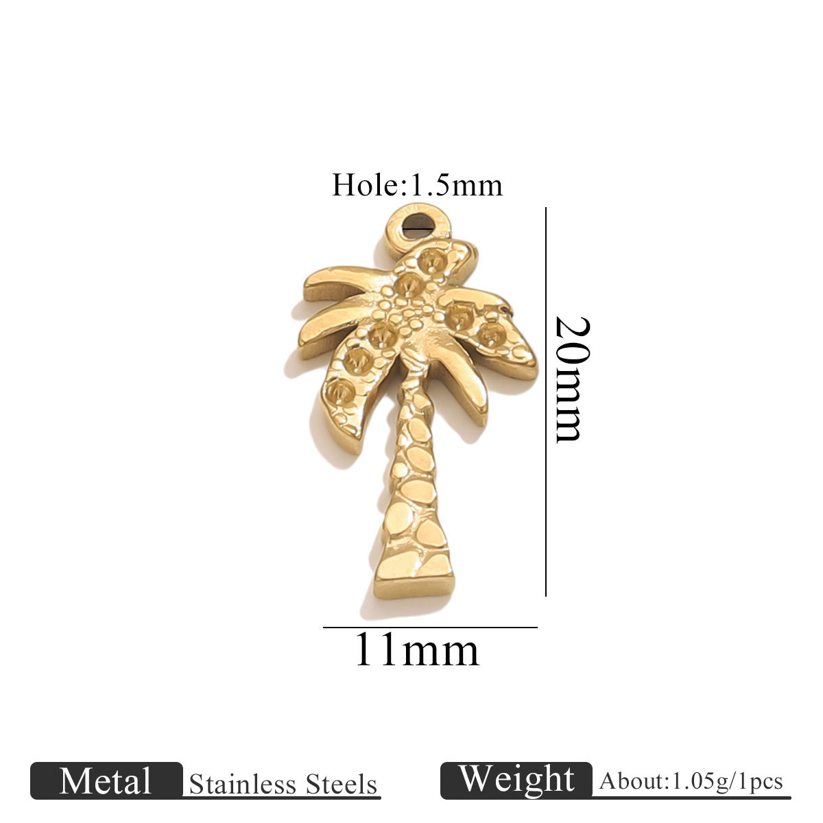 2:Gold hydraulic pendant-coconut tree