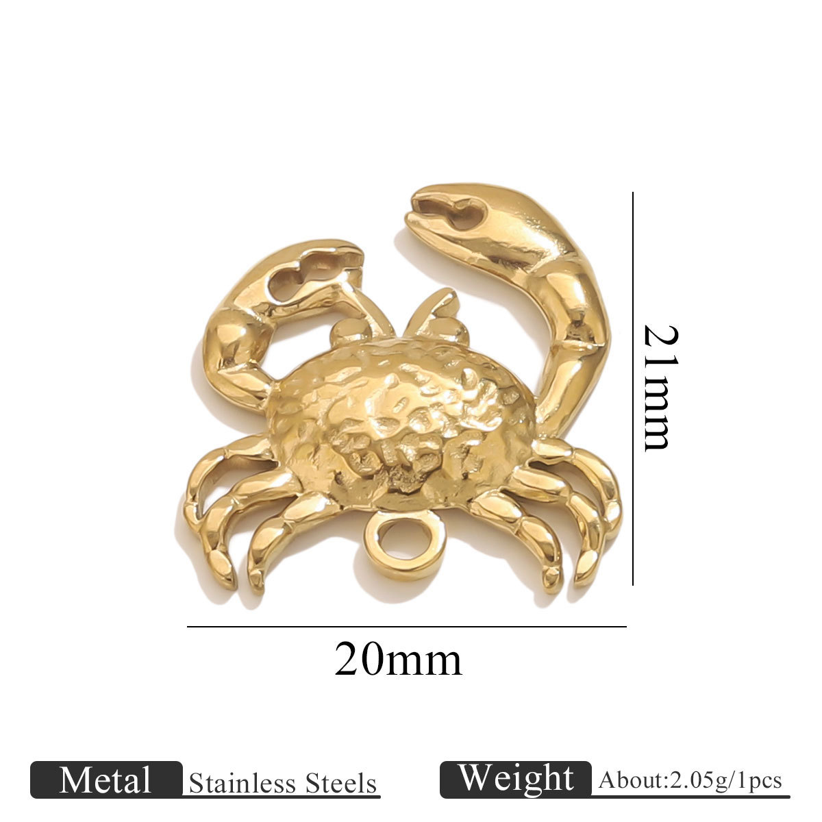 4:Gold hydraulic pendant-crab
