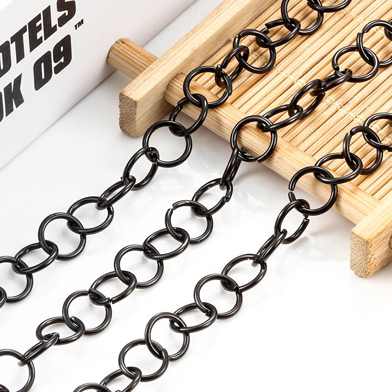 21:Vacuum plated black open ring 1.2 * 9mm