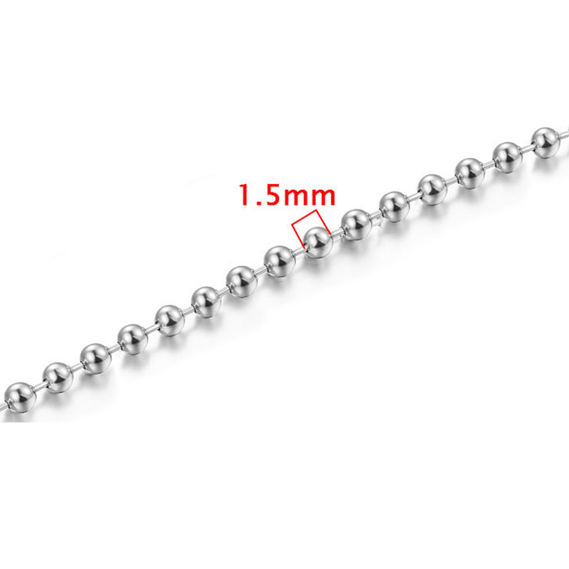 Steel color 1.5mm ball chain