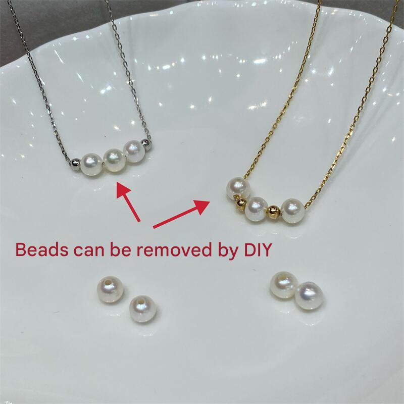 3:Gold chain-3 beads