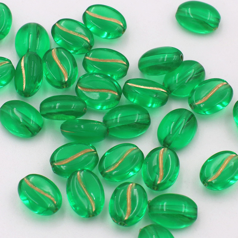 15:Translucent emerald green with gold