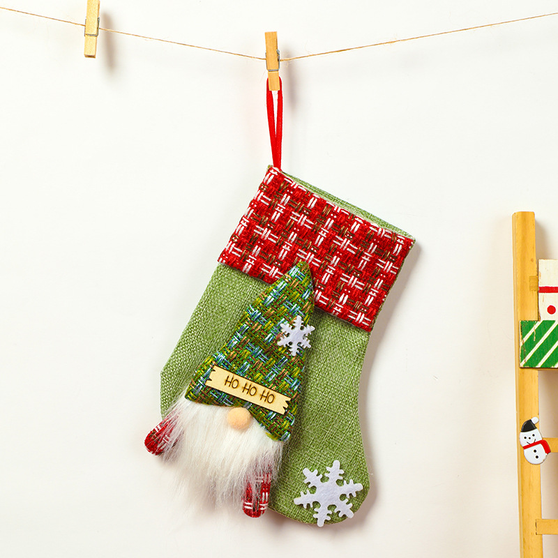 4:Small green hoho christmas stocking