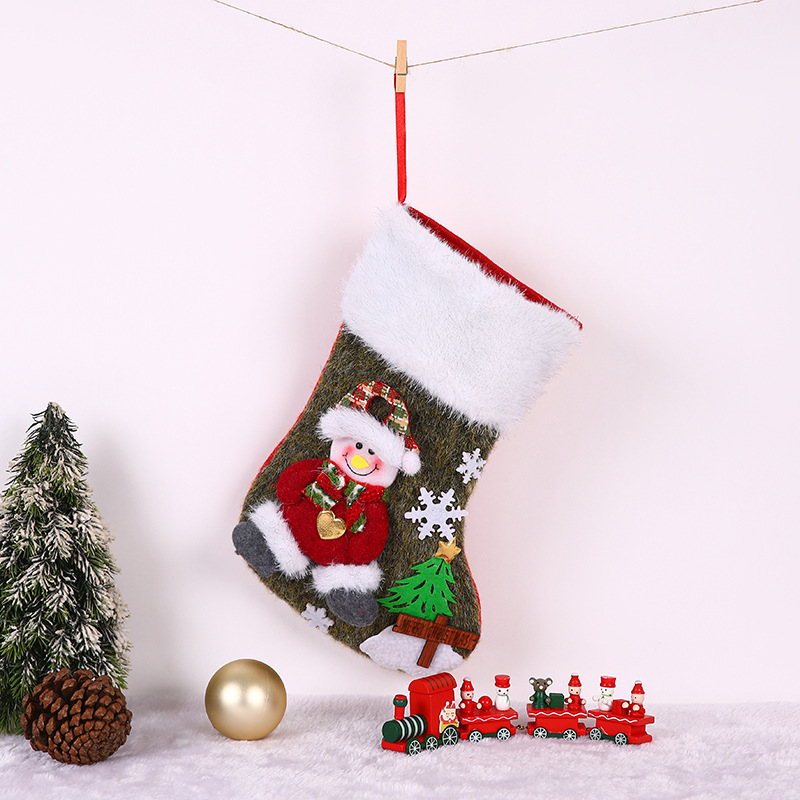 14:Large plush cartoon socks snowman