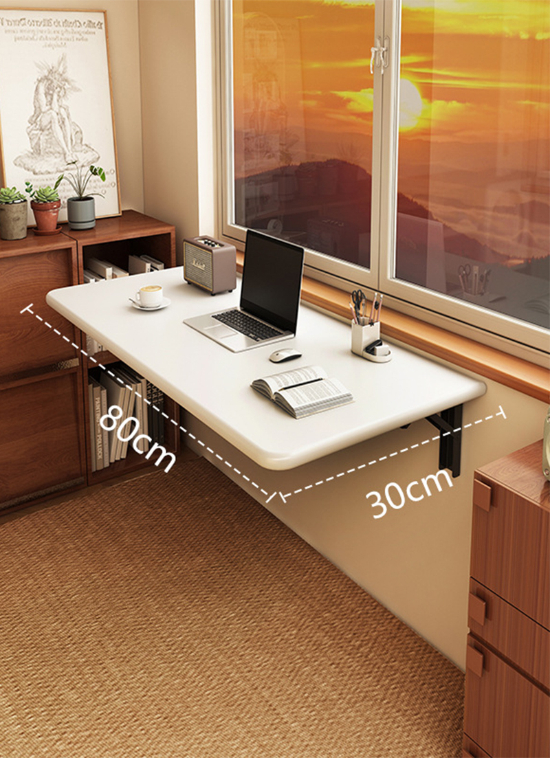 [white] folding table on 80cm long wall ([foldable])