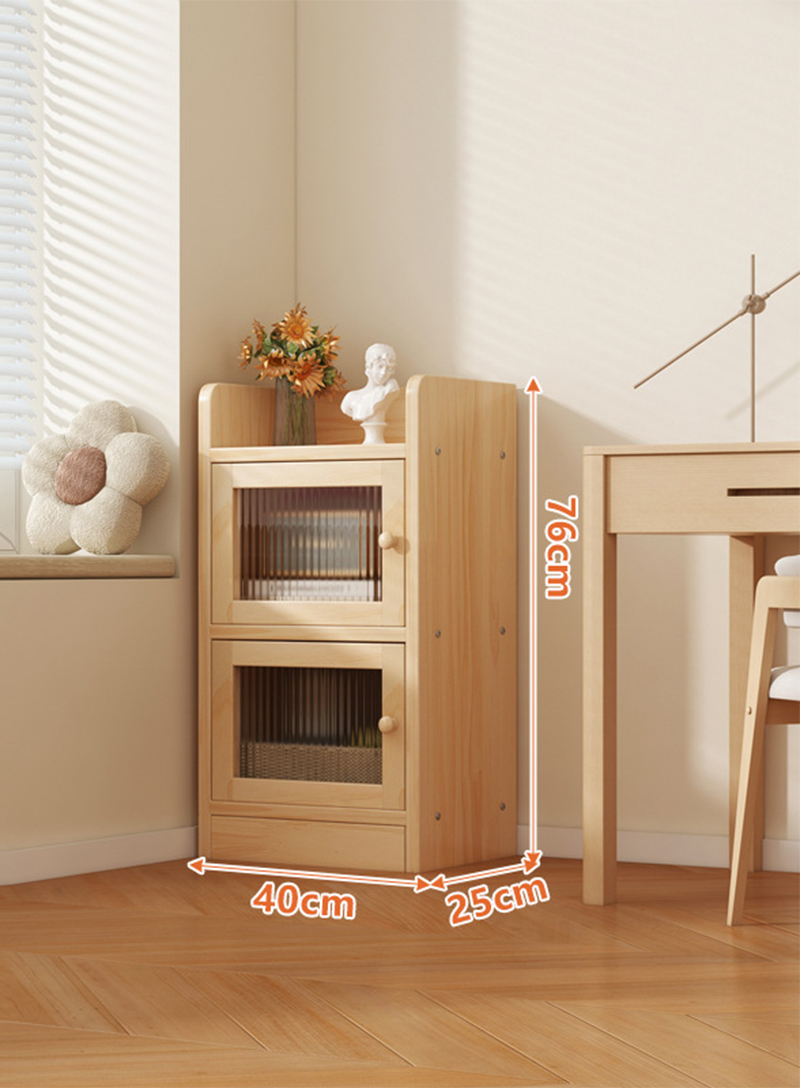 Upgraded to all solid wood/three layers 40cm [acrylic cabinet door |  paintless pine]