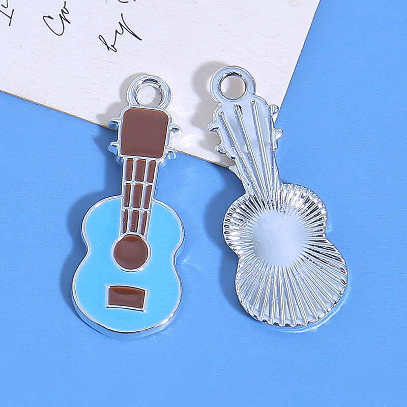 3:White k guitar-blue