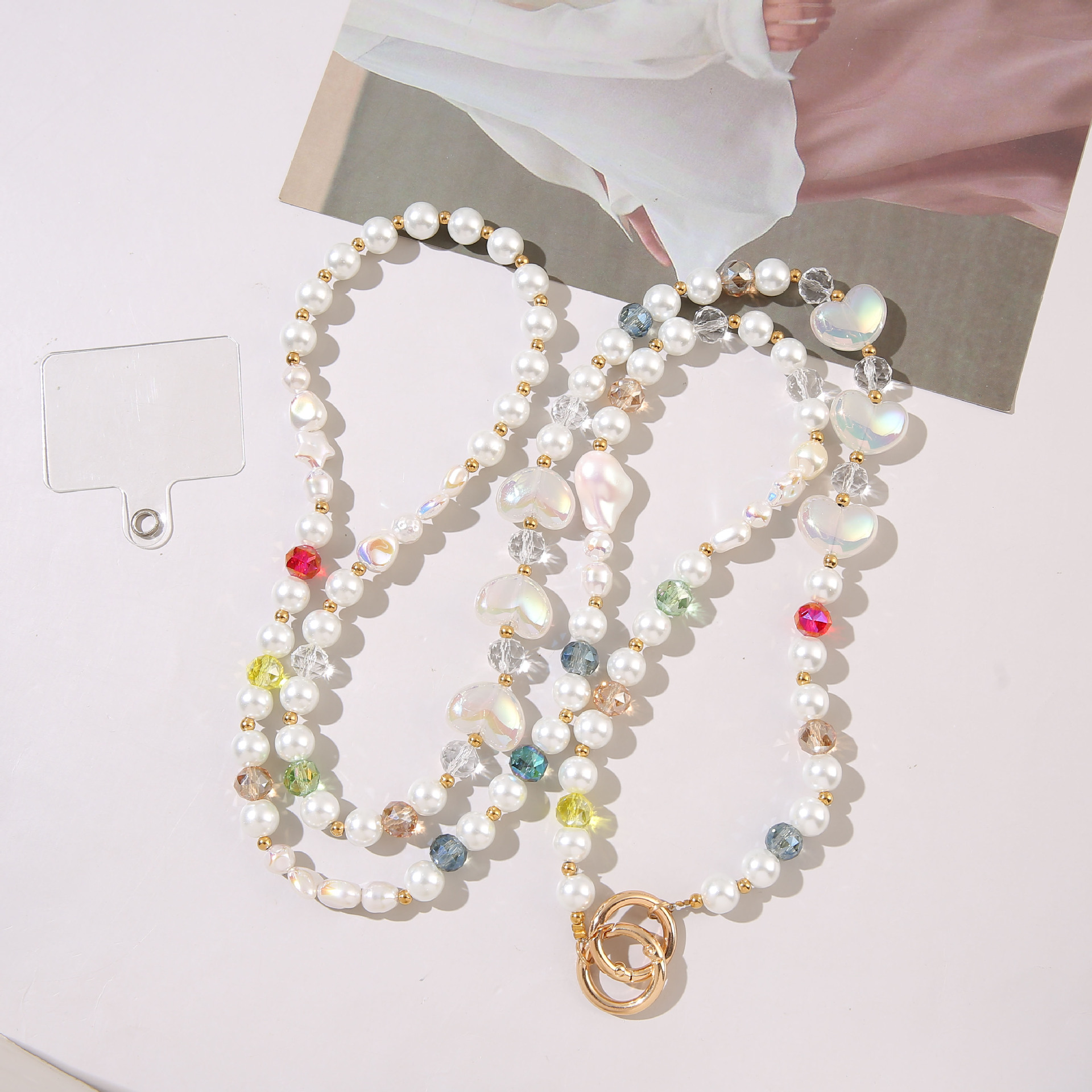 46:Crossbody small special-shaped bead hanging chain