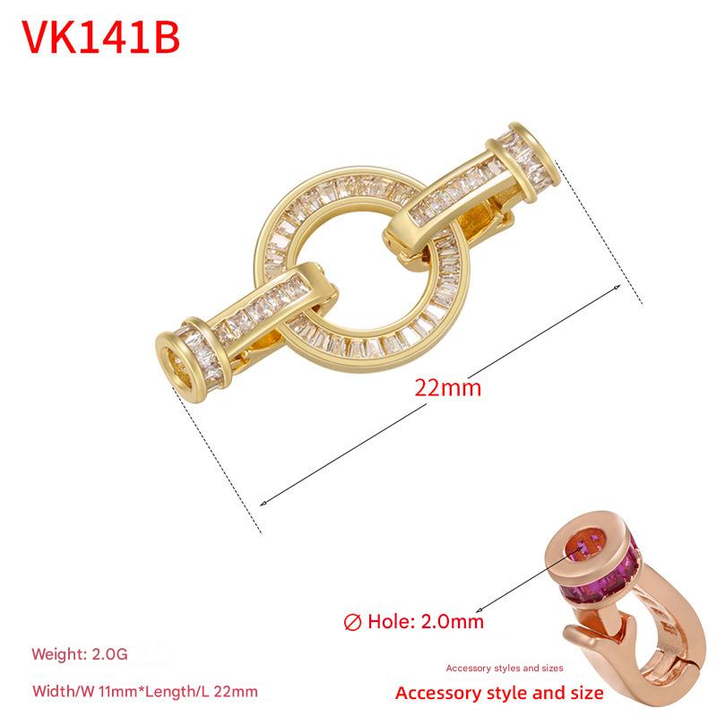 12:T square diamond Gold 11*22mm