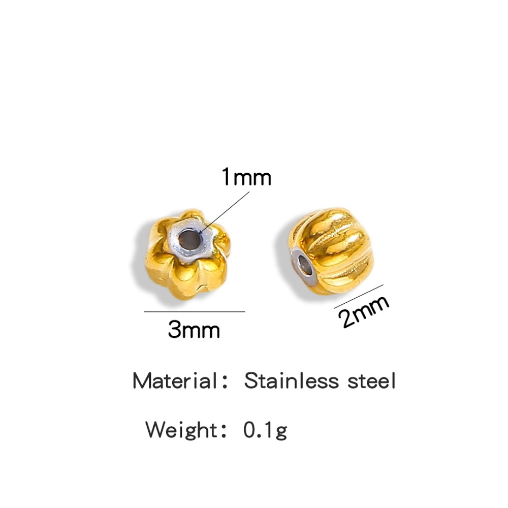 3MMGolden pumpkin beads