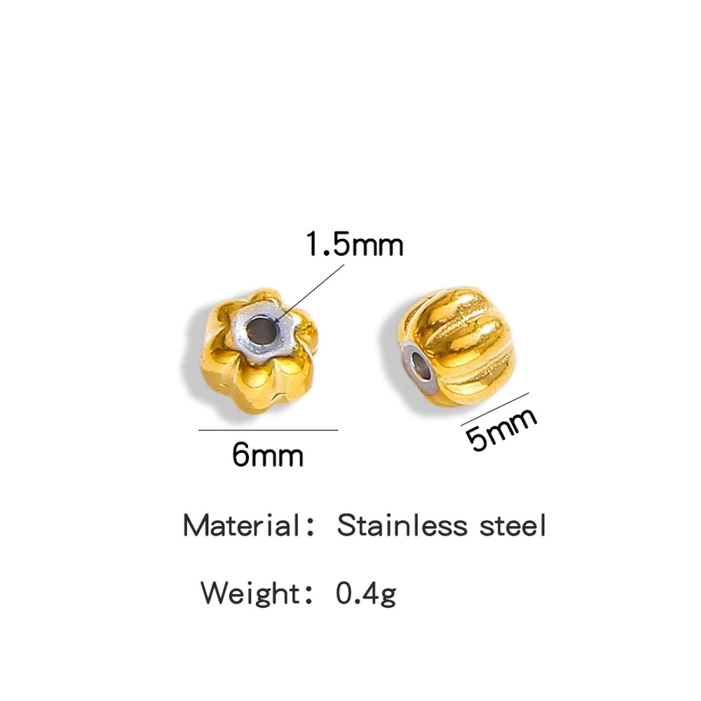 5MM Golden pumpkin beads