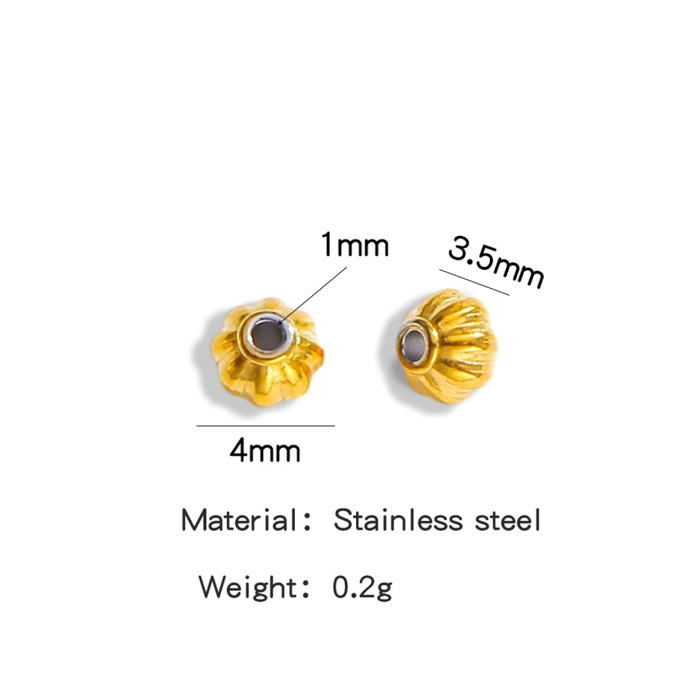 4MMLantern beads in gold