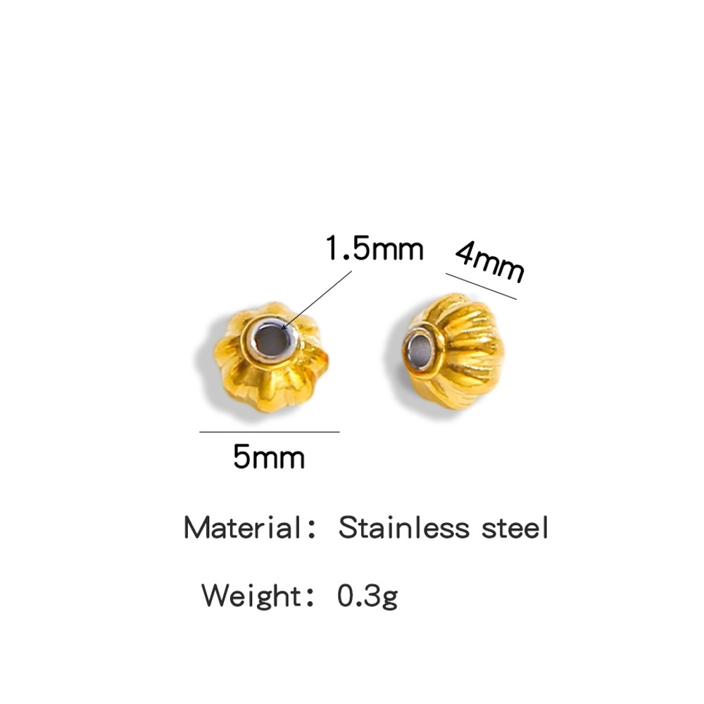 5MMLantern beads in gold