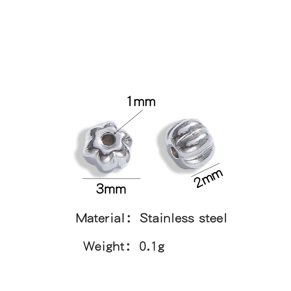 3MMPumpkin beads in silver