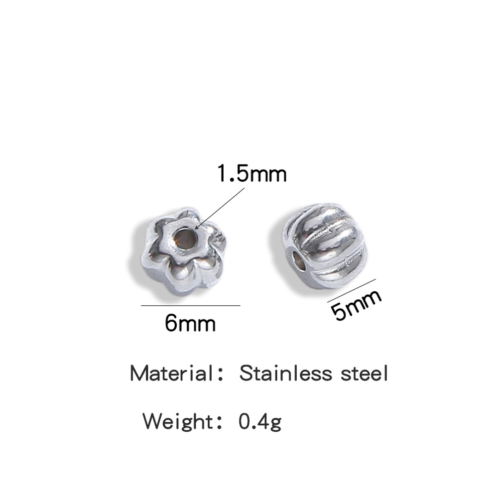 6MMPumpkin beads in silver