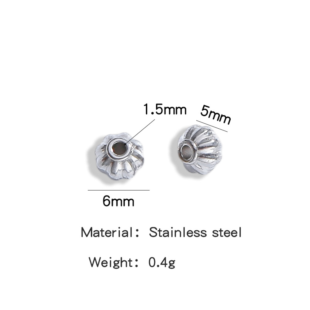 6MMSilver lantern beads