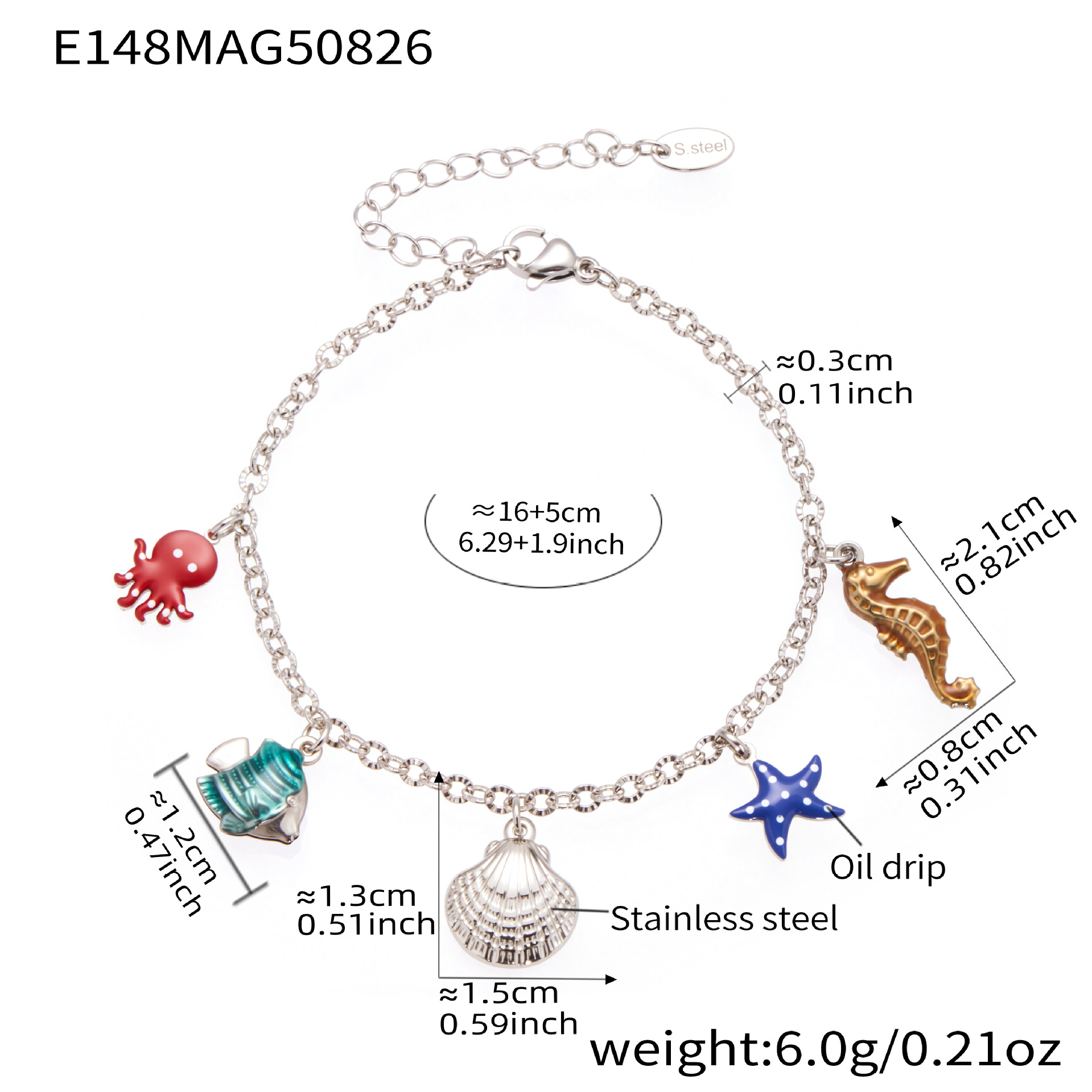 E148- Steel bracelet