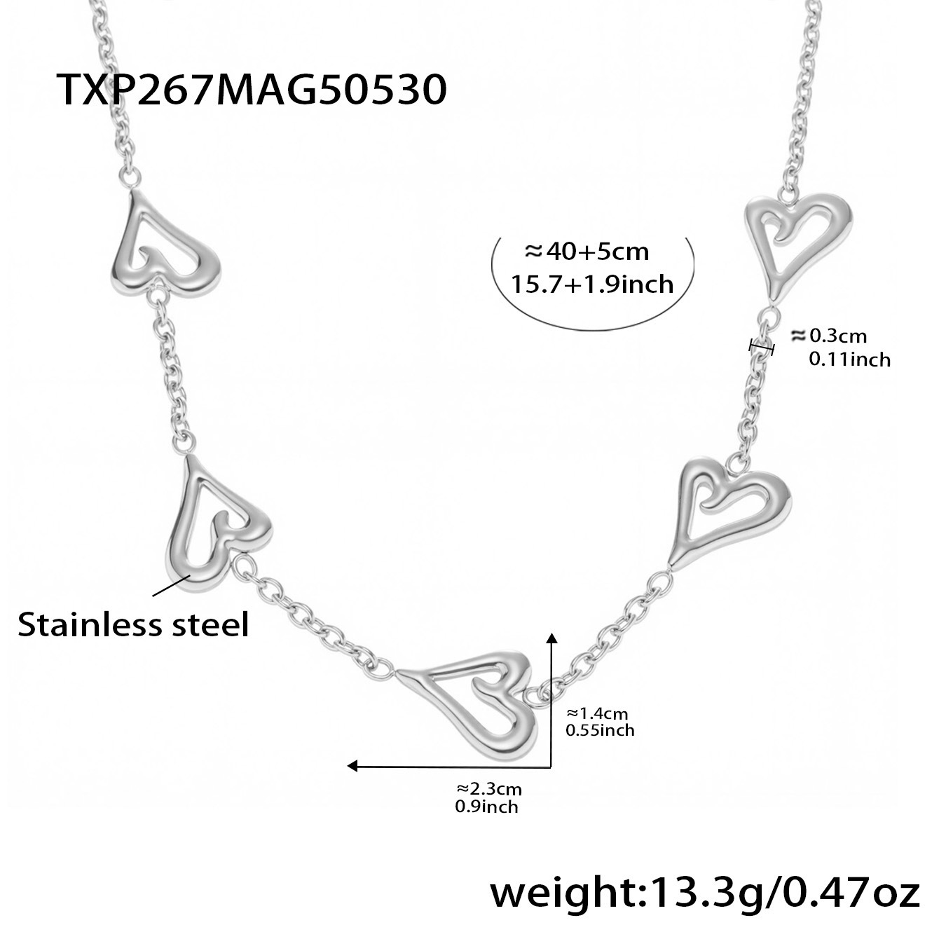 3:Steel color - Necklace